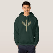 Golden Winged Warrior Kapuzenpullover Hoodie (Vorne ganz)