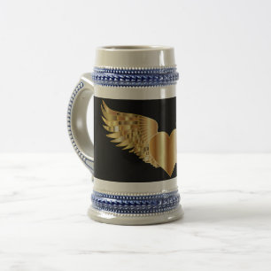 Golden Wings 22 oz Steinkrug Bierglas