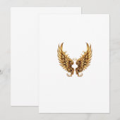 Golden Wings Einladung (Vorne/Hinten)