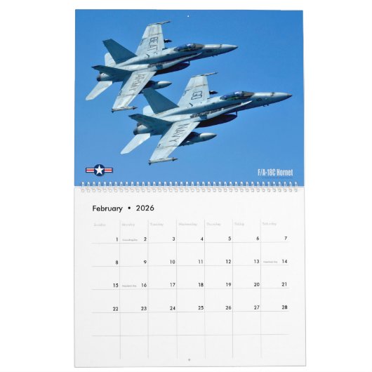 GOLDEN WINGS - F/A-18 Hornet Kalender (Feb 2026)