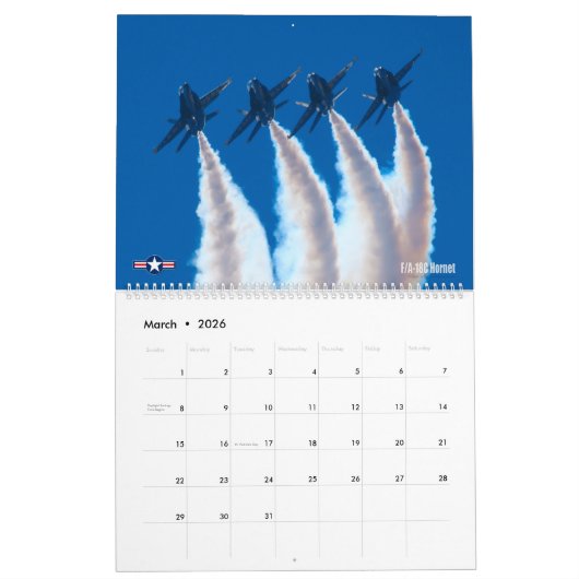 GOLDEN WINGS - F/A-18 Hornet Kalender (Mär 2026)