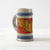 Golden Wings Heart 22 oz Stein Bierglas (Vorderseite Links)