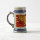 Golden Wings Heart 22 oz Stein Bierglas (Links)