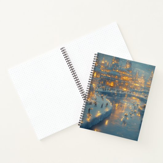 Golden Winter City Lights Notebook Notizblock (Innenseite)