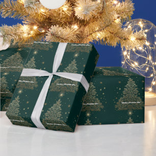 „Golden Winter Grace“ Geschenkpapier