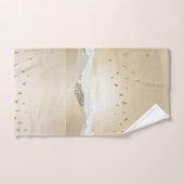 Golden Winter Sunset Berg Reflektion im Wasser Badhandtuch Set (Handtuch)