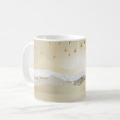 Golden Winter Sunset Berg Reflektion im Wasser Kaffeetasse (Vorderseite Links)