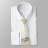 Golden Winter Sunset Berg Reflektion im Wasser Krawatte (Gebunden)