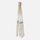 Golden Winter Sunset Berg Reflektion im Wasser Krawatte (Rückseite)