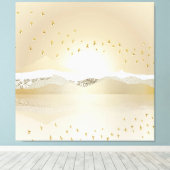 Golden Winter Sunset Berg Reflektion im Wasser Leinwanddruck (Insitu (Holzboden))