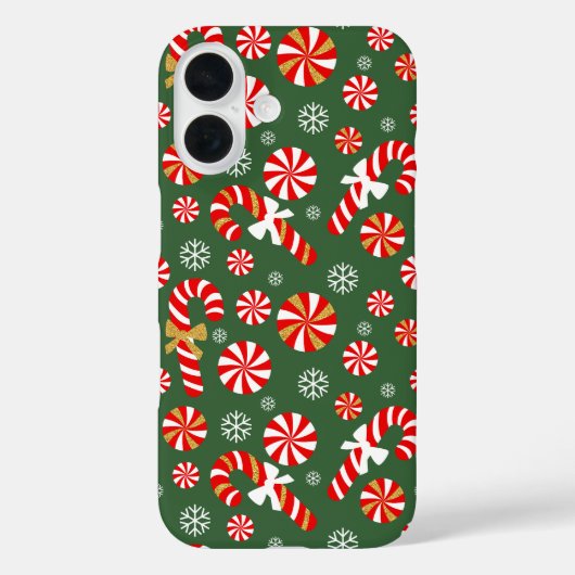 Golden Winter Sweet Snowfall Candy Cane Case-Mate iPhone Hülle (Rückseite)