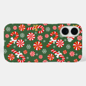 Golden Winter Sweet Snowfall Candy Cane Case-Mate iPhone Hülle (Rückseite (Horizontal))