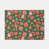 Golden Winter Sweet Snowfall Candy Cane Fußmatte (Vorderseite)
