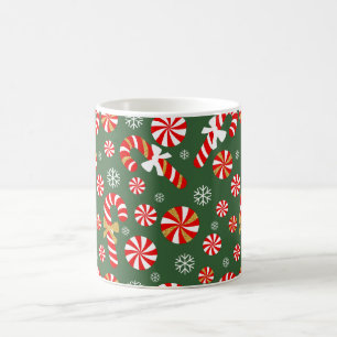 Golden Winter Sweet Snowfall Candy Cane Kaffeetasse