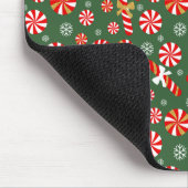 Golden Winter Sweet Snowfall Candy Cane Mousepad (Ecke)