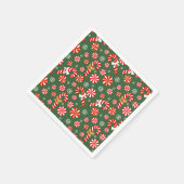 Golden Winter Sweet Snowfall Candy Cane Serviette (Ecke)