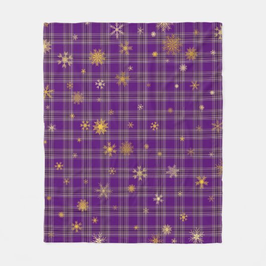 Golden Winter Tartan Fleecedecke (Vorderseite)
