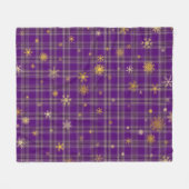 Golden Winter Tartan Fleecedecke (Vorderseite (Horizontal))