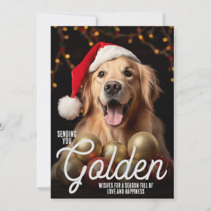 Golden Wishings Retriever Dog Xmas senden Feiertagskarte