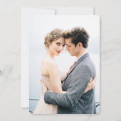 Golden Wisps Black Two Foto Hochzeit Einladung (Rückseite)