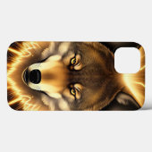 Golden Wolf Face Kunstmuseum Case-Mate iPhone Hülle (Rückseite (Horizontal))