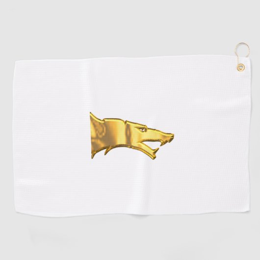 Golden Wolf Golfhandtuch (Horizontal)