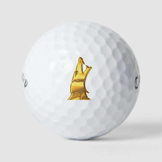 Golden Wolf Head Callaway Warbird Golfbälle 12 pk (Vorderseite)