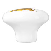 Golden Wolf Head Keramik Drehknopf Keramikknauf (Seitenansicht)