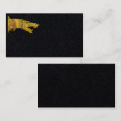 Golden Wolf Head Premium Schwarze Visitenkarte hor (Vorne/Hinten)