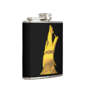 Golden Wolf Kopf schwarz gewickelter Kolben Flachmann (Rechts)