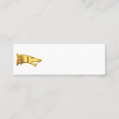 Golden Wolf Kopf weiß Mini Visitenkarte horizontal (Vorderseite)