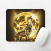 Golden Wolf Mousepad (Mit Mouse)
