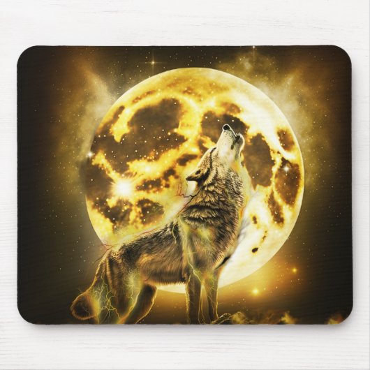 Golden Wolf Mousepad (Vorne)
