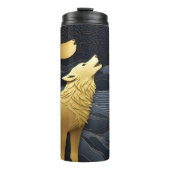 Golden Wolfs Mondserenade Thermosbecher (Vorderseite)