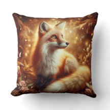 Golden Woodland Fuchs Kissen
