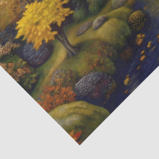 Golden Woodland Garden Stream Decoupage Seidenpapier (Detail)