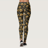 Golden Workout Carnation Luxury Gifts For Grandma Leggings (Rückseite)