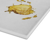 Golden World Map Kitchenmesser Koch Schneidebrett (Ecke)