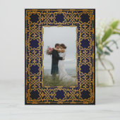 Golden Woven Celtic Knot Einladung (Stehend Vorderseite)