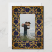 Golden Woven Celtic Knot Einladung (Vorderseite)