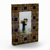 Golden Woven Celtic Knot Frame Foto Block (Links)