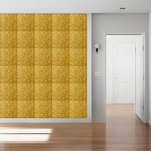 Golden Woven Geometric Keramik Tile Fliese