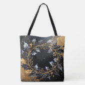 Golden Wreath Glam Holiday Tote Bag Tasche (Rückseite)