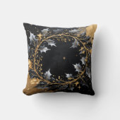 Golden Wreath Glamour Throw Pillow Kissen (Vorderseite)