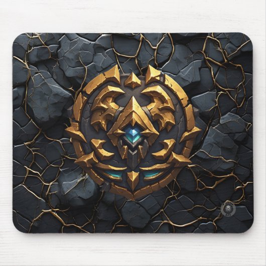 Golden Wyrm Drachen Gaming Mousepad (Vorne)