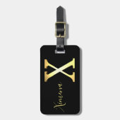 Golden X Name Gepäck Tag Gepäckanhänger (Vorderseite vertikal)