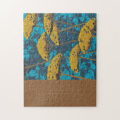 Golden Yarrow Garden mit blauem Hintergrund Puzzle (Vertikal)