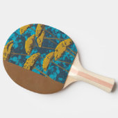 Golden Yarrow Garden mit blauem Hintergrund Tischtennis Schläger (Seitenansicht)