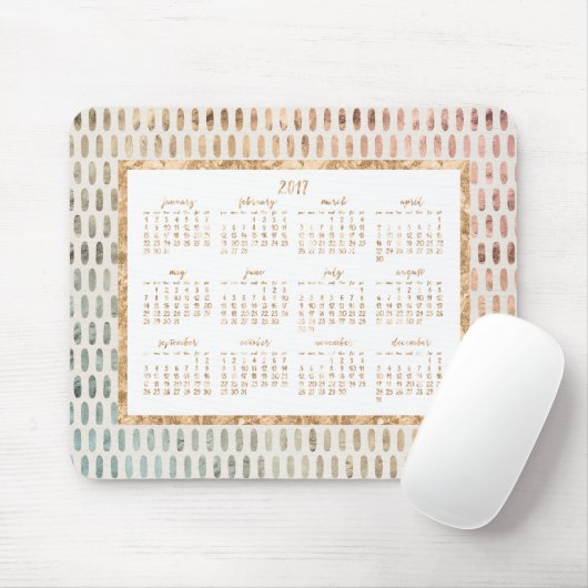 Golden Yearly 2017 Calendar Mouse Pads Light Mousepad (Mit Mouse)