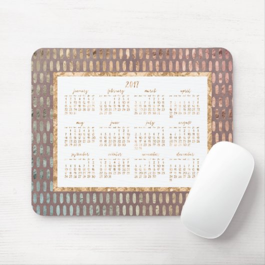Golden Yearly 2017 Calendar Mouse Pads Rose Mousepad (Mit Mouse)